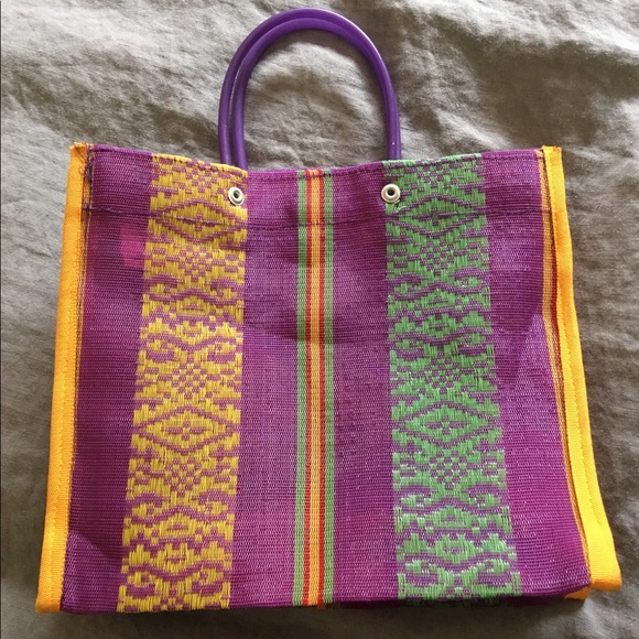 None Handbags - Bright Color Small Plastic Tote Bag Kids New